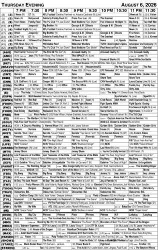 Thursday evening TV